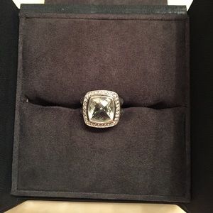 David Yurman Ring Prasiolite w/ Diamonds -  11 mm